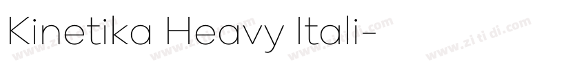 Kinetika Heavy Itali字体转换